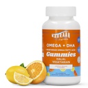 Halal Omega 3 untuk orang dewasa & Anak - Omega 3 Vegetarian Gummies dengan Lemon & Orange Flavor - Orang dewasa dan Anak Gummies - 60 Count