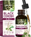 Black Cohosh Drops, Herbal Extract Blend for Hormone Saldo, Menopause Dupport & PMS Relief. 2oz- (Apple Flavor)