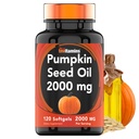 tnvitamin Polege Oil Pumpkin - 2000 mg Per Serving x 120 Softgeels 124; Labu Seed Extract for Hair Growth and Bladder Control * 126; Non-GMO