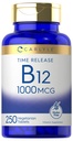 Carlyle B12 Vitamin 1000 mcg 124; 250 Count 124; Time Lease Tablets 12.4; sebagai Cyanocobalamin 124; Vegetarian, Non-GMO & Gluten Free Supplemen