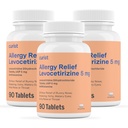 Peninggalan Generik Levoutirizine Dihydrochloride 5mg Bulk (270 Tablet), Allergy Pills, Relief Allergy 24 Hour - Allergy Medicine (3 Paket 90 Tablet)