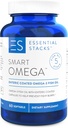 Smart Omega 3 - Burpless Fish Oil - 1400mg EPA DHA Per Serving, Entertaic Coated (60 Kapsul)