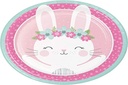 Creative Converting Party Supplies, Bunny Party Paper Plates, Plate Dinner, Multicolor, 8.75 ", 8ct