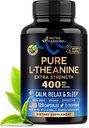 L Theanine 400 mg 124; L-Theanine Stress Relief 124; Extra Power Suplement Suplemen 124; Made in USA A124; Relax, Sleep & Calm Dukung 124; Untuk Pria & Women & Women 124; Plant Based, Non-GMO & Gluten-Free