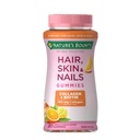 Nature 's Bounty Optimal Solutions Hair, Skin & Nails dengan Biotin dan Collagen, Citrus- Flavored Gummies Suplemen Vitamin, 2500 mcg, 80 Ct, 40 Total Servings