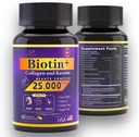 Revitalisasi Kecantikan Anda! Biotin, Collagen & Keratin Complex - 25.000 mcg dengan Acid Hyaluronic & B Vitamin - Secara klinis Diuji untuk Rambut Lush, Skin Radiant, Nails Kuat - 60 Capsules