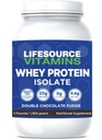 LifeSource Vitamin 3 pon - US Dairy Cows Grass Fed Whey Protein Isolate - Double Chocolate Fudge sweetened w / Stevia - 3 pon lb