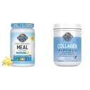 Garden of Life Vegan Protein Powder - Raw Organik Pengganti Meal Shakes - Vanilla - Pea Protein & Grass Fed Collagen Peptides Powder - Powder Collagen Unflagen untuk Women Hair Skin Nails Joints