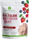 Antler Farms - 100% Grass Fed Selandia Baru Whey Protein Isolat, Mixed Berry Flavor, 30 pelayan, 2 lbs - Lezat, Cold Processed, Cepat Absorbed, Keto Friendly, NO- Hormones, NO- GMO