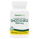 NaturesPlus Shot-O-B12 5000 mcg - 30 Debit Tablets Substated, Paket 2 - Mendukung Produksi Energi & Mood - Vegetarian, Gluten Bebas - 60 Total Hamba