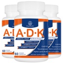ADK Vitamin Suplemen 20000 IU - Potency Tinggi Vitamin A, D3 dan K1 for Heart, Bone Health dan Imune Dukung Vitamin 180 Kapsul