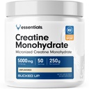 Bucked Up Pure Micronized Creatine Monohydrate for Women and Men - Easy to Mix and Unflashored - 5G Per Serving - 50 Grams Per Container