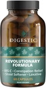 Digestic - Laxative for Constipation Relief, Stool Softener untuk IBS PAST and Strangent Constipation 100% Natural - 60 Capsules - Colon Cleanse, Detox Cleanse, Gas and Bloating Extration Attomach Relief for Dewasa