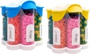 Extra Large Pill Organizer Daily, Weekly, Monthly Suplement Bottle, Cute Blossom Pill Dispenser dengan 7 XL Compartment (2 Pack Combo) (Light Blue and Yellow)