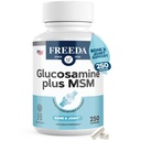 FREEDA Glucosamin MSM - Vegan Joint Flexibility & Mobility Suplement - Vegetarian Glucosamine Without Shellfish - Supports Joint Fost - Third- Party Tested - (250 Capsules)