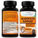 SugarMD Neuropathy Support Suplemen - 60 Nerve Tambahan Kapsul dengan Alpha Lipoic Acid, Benfotiamine & Vitamin D3 B6 B12 - Suplemen Dukungan Nerve untuk Feet, Hands, Fingers & Legs