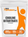BulkSuplements.com Choline Bitartch Powder - Choline Suplemen - Unflafedten Free, 600mg per Serving, 100g (3.5 oz) (Paket 1)