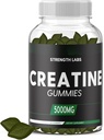 Sugar Free Creatine 5g for Men & Women - Chewable Creatine Monohydrate Gummies Build Size with L- Theanine & Vitamin B12 5000mg Bodybuilding Building Muscle