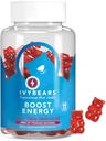 IvyBears Del Energy Boost Gummies - Vegan Suplemen Energi Chewable dengan Vitamin B12 & Natural Caffeine - Fokus, Dukungan Energi Harian & Stamina