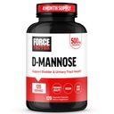 FORCE FACTOR D Mannose, D-Mannose 500mg Suplemen untuk Mendukung Kesehatan Tract Uriner untuk Perempuan dan Pria, Suplemen Kendali Bladder, Premium Quality, Vegan, Non- GMO, 120 Kasules