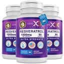 Genex Formulas 1500mg Resveratrol dengan BioPerine untuk Absorpsi (3 Pack): Transform Organic Resveratrol Capsules dari Jepang Knotweed, Antioksidant Suplemen Untuk Penuaan Kesehatan