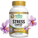 Botanic Choice Stress Complex Capsules - Mood & Memory Dukungan dengan Saffron, Ashwagandha, Rhodiola - Gluten- Free, 60 Capsules