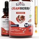 Cranberry Suplement for Dogs - Dog UTI Treatment - Dog Cranberry Suplement - Cranberry Dog for Dogs - Dog Uti - UTI Pengobatan untuk Anjing - Uti Anjing - 1 fl oz - Bacon Flavor