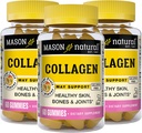 MASON NATURAL Collagen Gummies - Support Healthy Skin, Bones and Joints, Tropical Flavor, Kosher, 60 Gummies (Paket 3)