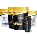 Transformasi Vanila & Chocolate Protein Powder 124; Super Greens Superfood Green Juice Quoder 124; Grass- Hydrolyzed Collagen Peptides Powder 124; Transformation Performance Shaker BlenderBottle