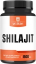 Ekstrak 5: 1 Suplemen Shilajit 1500mg - Dukungan untuk Sistem Imune, Produksi Energi, Kesehatan Otak & Keseluruhan Jalan - 60 Kapsul