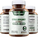 Lab Vegan Citrus Bergamot Extract 1500MG- 180 Vegan Capsules - 25: 1 Citrus Bergamia Extract Overall Health and Antioksidant Protection - Gluten Free, Non-GMO