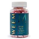 Weems Hair Skin dan Nails Gummies - Mendukung Rambut Sehat - Vegan Biotin Vitamin untuk Perempuan & Pria Mendukung Rambut Lebih Cepat, Lebih Kuat Nails, Skin Sehat, Ekstra (1)