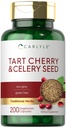 Carlyle Tart Cherry and Celery Seed Supplement 1124; 200 Capsules 12.4; Vegetarian, Non-GMO, dan Gluten Free