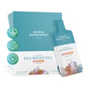 Akasha Superfood Irish Sea Moss Gel, Lipomal Seamoss with Irish Sea Moss, Vitamin E, Citrus, Organic Vanilla, Glycerin, Skin, Energy & Gut Health Duck for Women, Sweet Citrus Flavor, 30 Ct