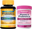 NewRhythm Gut & Feminine Health Bundle, Progories 50 Milyar CFU & Women 's Progreon CFU, Daily Gut Health & Feminine Care, 90 Capsules Total (Pack of 2)