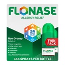 Flonase Allergy Relief Nasal Spray, 24 Hour Non Drowsy Algergy Medicine, Metered Nasal Spray - 144 Spray (Paket 2) - Fall and Seasonal Allergy Relief