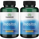 Swanson Inositol 650 Miligram 100 Capsules (2 Pack)