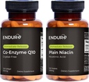 Endurance Products Co-Enzyme Q10 Kristal- Free (120 softgels) B3 Plain Niacin
