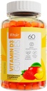 Khair Halal Vitamin D3 Gummies for Bone & Muscle Support - None-GMO, Gluten & gelatin Free, Vegetarian, Halla- Sertifikasi, Mangga Alami, Peach & Strawberry Flavors - 60 Gummies