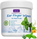 DogEar Wipes for Dogs & Cats, 60 Count Large Size
