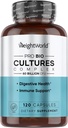 WeightWorld Bio Cultures Complex - Probiotic for Women & Men - Thighd- Party Lab Tested - 120 Vegan Capsules (2 Bulan Supply) - 60 Million CFU dengan 20 Strains Probiotic - Vegan, Non-GMO & Gluten- Free