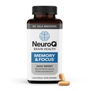 NeuroQ Memory & Focus 124; Formulated by Neurodologist Dr. Dale Bredesen 124. Addeses All 4 Causes of Cognitive Detaine, 124; Ginkgo Biloba, Phosfatidyserine, Gotu Kola, Coffee Fruit, Turmeric & Propolis