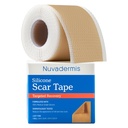 NUVADERMIS Scar Scar Tape for Surgical Skies - 120 "x 1.5" Roll - Medical Grade Scar Tape for Wrinkles, Surgical Skies, Keloid Skies, dan Hypertrophic Skies - Scar Bisa dipakai Ulang Scar Roll - 1 Pack