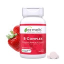 EZ Melts Dissolable Vitamin B- Complex dengan Metil B12 dan Metil Folate, Sugar- Free, 2 - Bulan Suply - 1 Pack