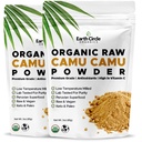 Bumi Circle Organics Camu Camu Powder - Powder organik Raw Berry dengan Vitamin C & Antioksidan Alam - Vegan, Kosher, Non-GMO Superfood untuk kekebalan & Energi - 3oz (Paket 2)