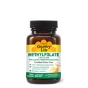 Country Life Methylfolate Chewable Tablet - Metabolicly Active Folate - Great Tasting Orange Flavor - Gluten- Free - Smooth Melts - Vegan B12 - Women Vitamin - Daily Suplemen - 60 tablet
