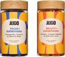 JUGO Beauty Gummies + Focus Bundle - Ashwagandha, Collagen & Biotin - Support Focus, Stress Relief, Hair, Skin & Nails