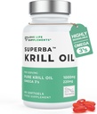 Krill Oil Omega 3 Capsules High Strength 1000mg 124; Sustainably Digoreng di Antartika 124; 60 Softgeels Merah 124; Suplemen Perawatan Bersama 124; dengan kuat Antioksidant Astaxanthin dan Phospholipids untuk Absorpsi
