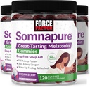 Force Factor Somnapure Gummies dengan Melonalin untuk Orang dewasa, Non-Habit-Membentuk Suplemen Bantuan Tidur untuk Deep Sleep, Tinggal Asleep Longer, Wake Up Refreshed, Dream Berry Flavor, 360 Gummies (Paket 3)