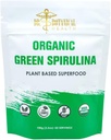 Bubuk Spirulina Hijau - Tanaman Berdasarkan Superfood - Blue-Green Algae, Tanpa Bau Ikan Ikan, Warna Makanan Alam untuk Smoothies & Protein Minuman - USDA Organik, Vegan, Gluten Bebas